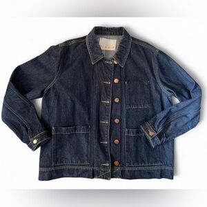 REMAIN Birger Christensen Dark Indigo Denim Jacket with Copper Buttons